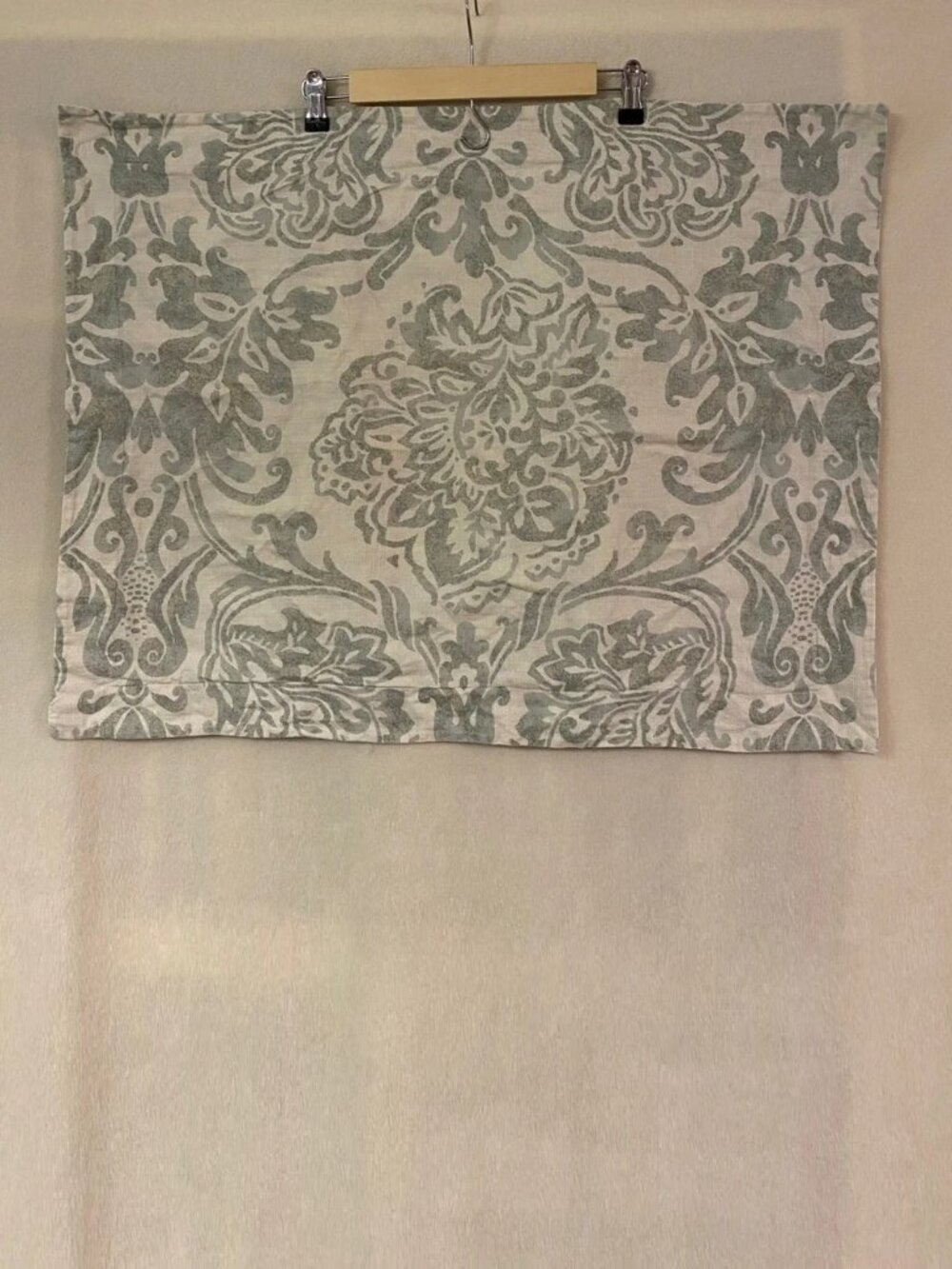 Restoration Hardware blue green Italian Fiore flora 100% cotton standard sham